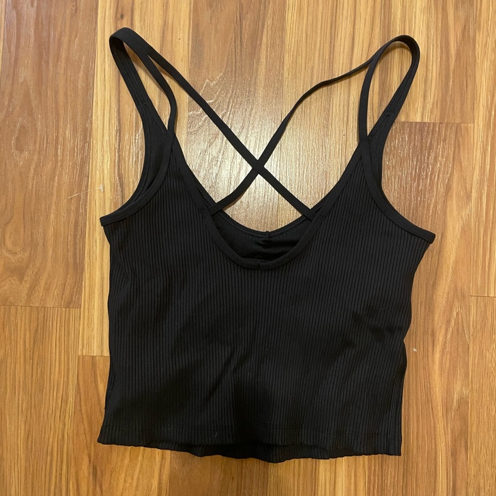 Vuori Black Strappy Back Tank Top - Picture 4 of 6